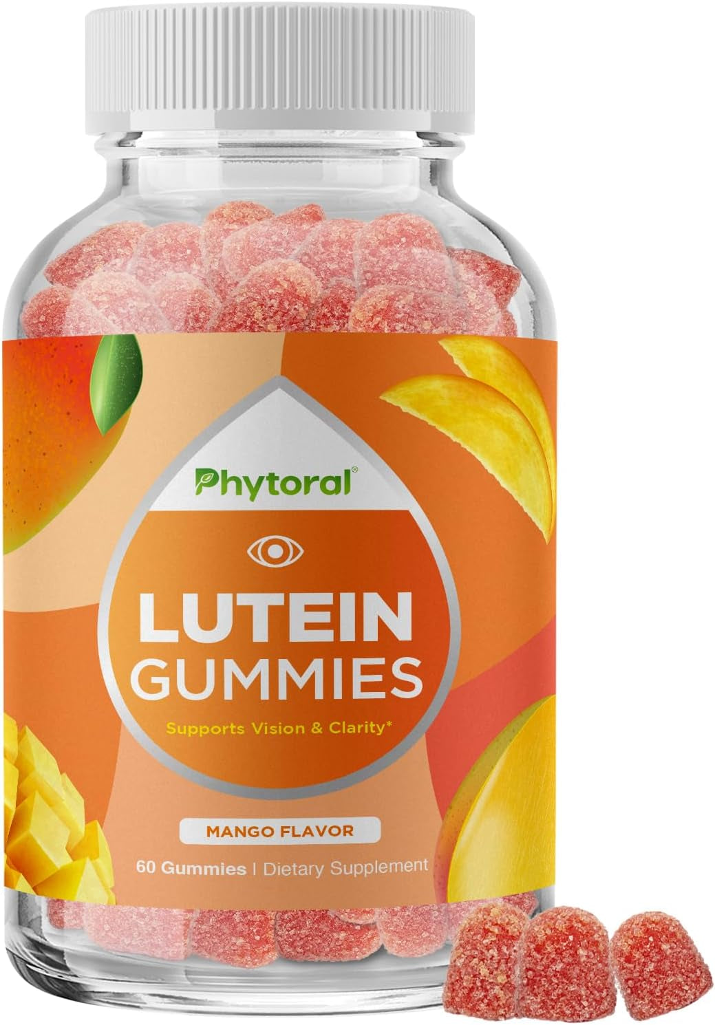 Lutein & Zeaxanthin Eye Health Supplement for Adults - Delicious Vegan Eye Vitamins Lutein and Zeaxanthin Gummies - Lutein 20Mg per Serving for Vision Clarity Dry Eye Relief and Blue Light Support 