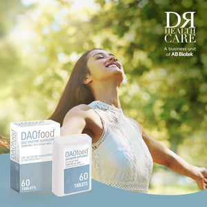 DR Healthcare Daofood - Dietary Management of DAO Deficiency - Dispenser 60 Mini Gastro-Resistant Tablets - DAO Enzyme
