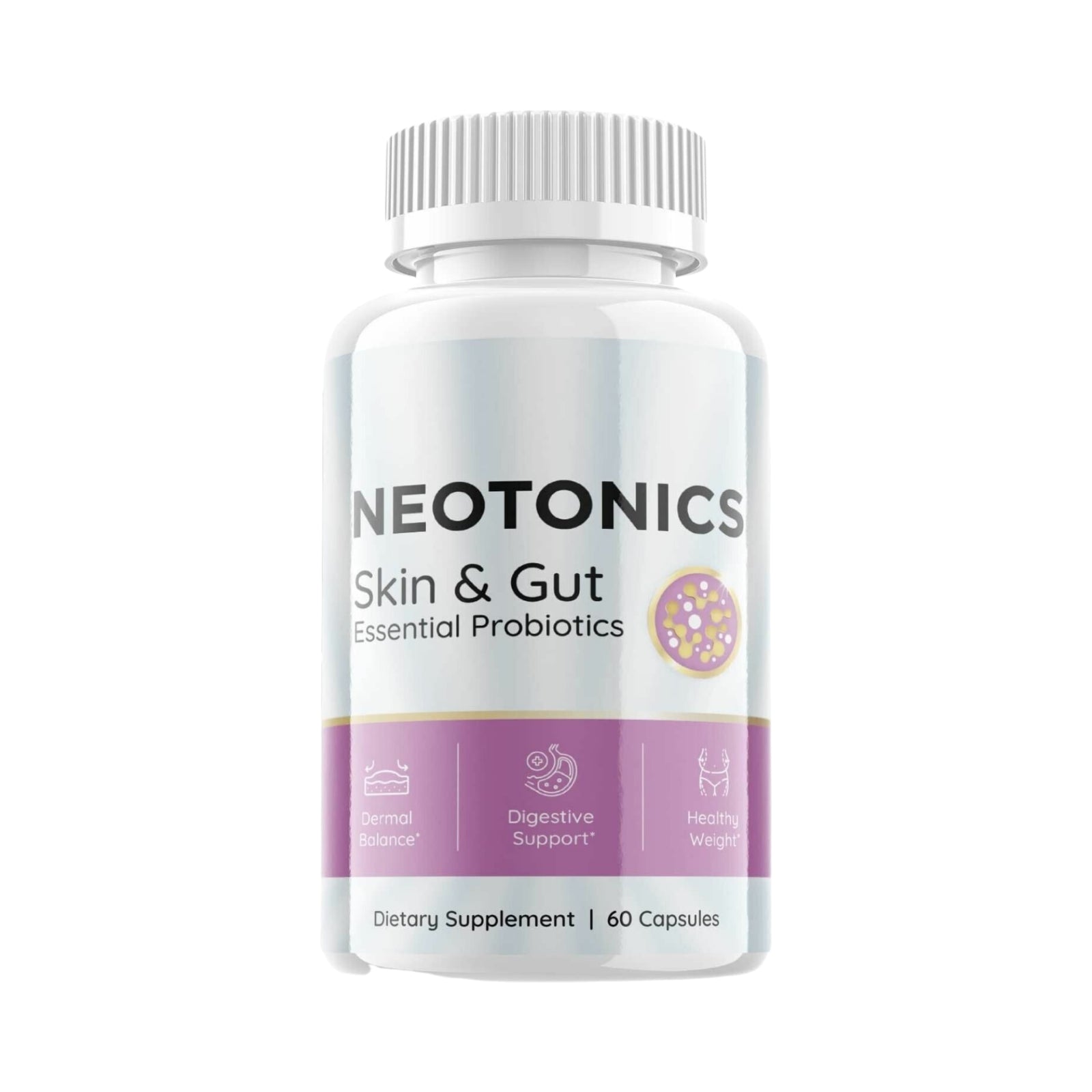 Neotonics Skin & Gut Probiotic Pills, Neotonics Skin Gut Heath- 60 Caps 