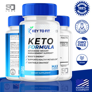 Key to Fit Advanced Keto Capsules - Weight Management and Energy Boost (2 Pack)