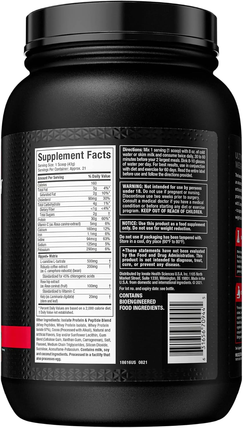 Protein Powder for Weight Loss | Nitro-Tech Ripped |Whey Protein Powder + Weight Loss Formula |Lose Weight |Weight Loss Protein Powder for Women & Men |Chocolate, 2 Lb(Package May Vary)