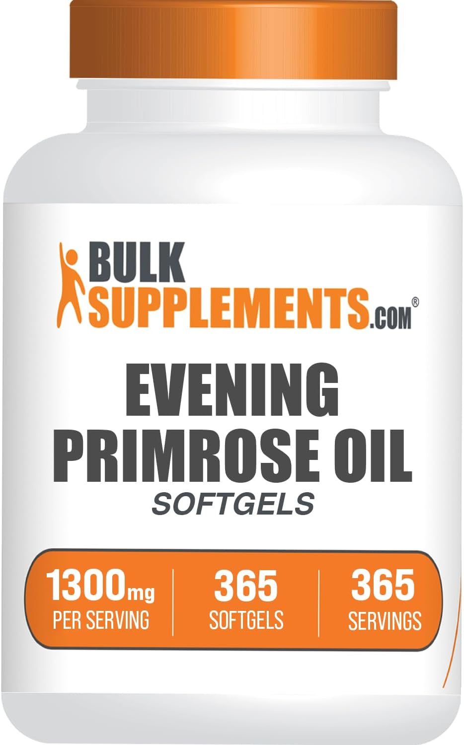 Bulksupplements.Com Evening Primrose 1300Mg Softgels - Omega 6 Supplement, Gamma Linoleic Acid Supplement - 1 Evening Primrose Softgels per Serving, 120 Softgels (Pack of 1)
