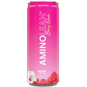 Aminolean Energy Drink – Sugar Free Amino Energy with Natural Caffeine & Vegan Amino Acids for No Jitters, Tingles, or Crash, Variety, 12 Pack 