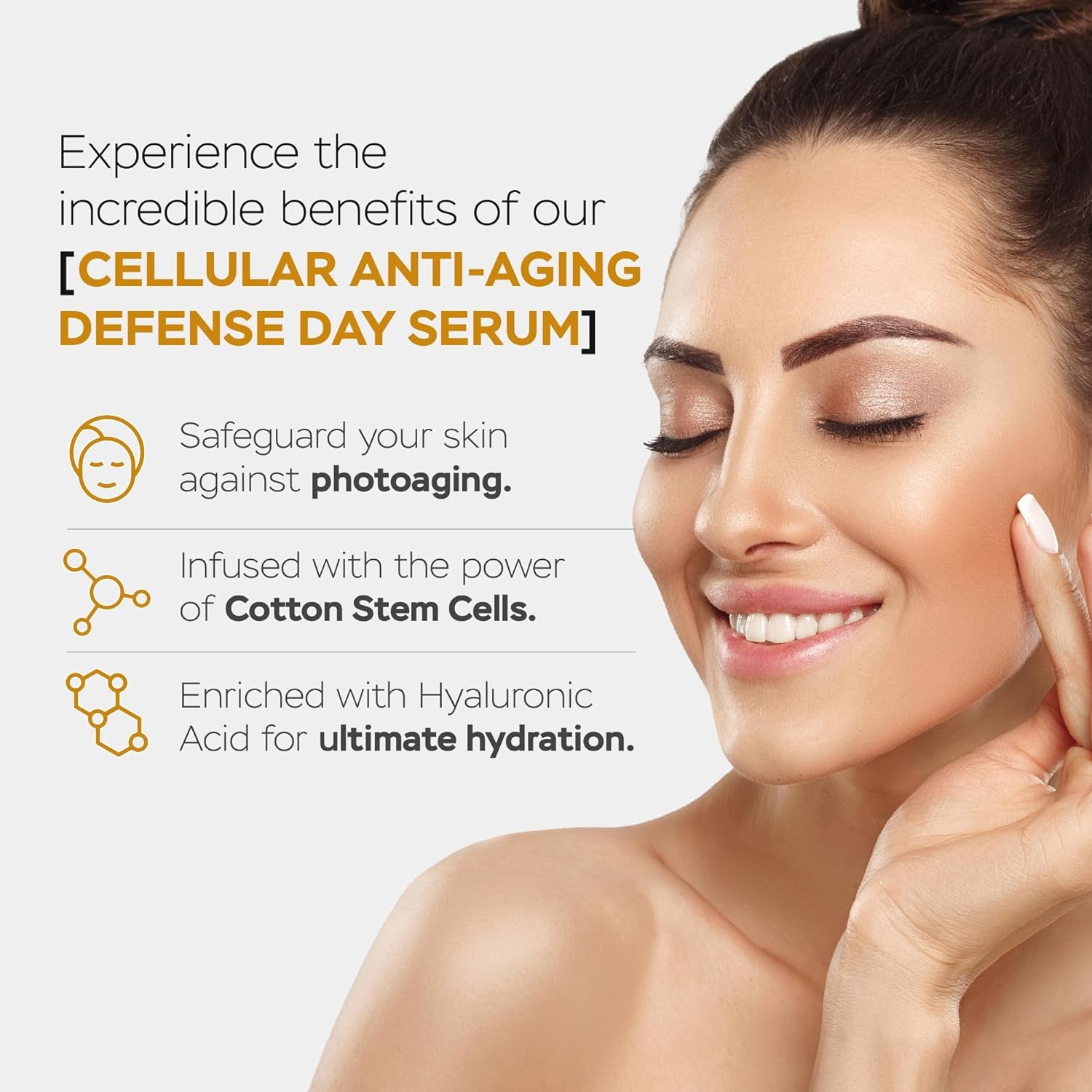 AM/PM Anti-Aging Facial Serum Duo, Deep Hydration, Photoaging Protection with Arabian Cotton Stem Cells & Hyaluronic Acid (AM), Firming & Rejuvenation with Centella Asiatica Stem Cells & Collagen (PM)