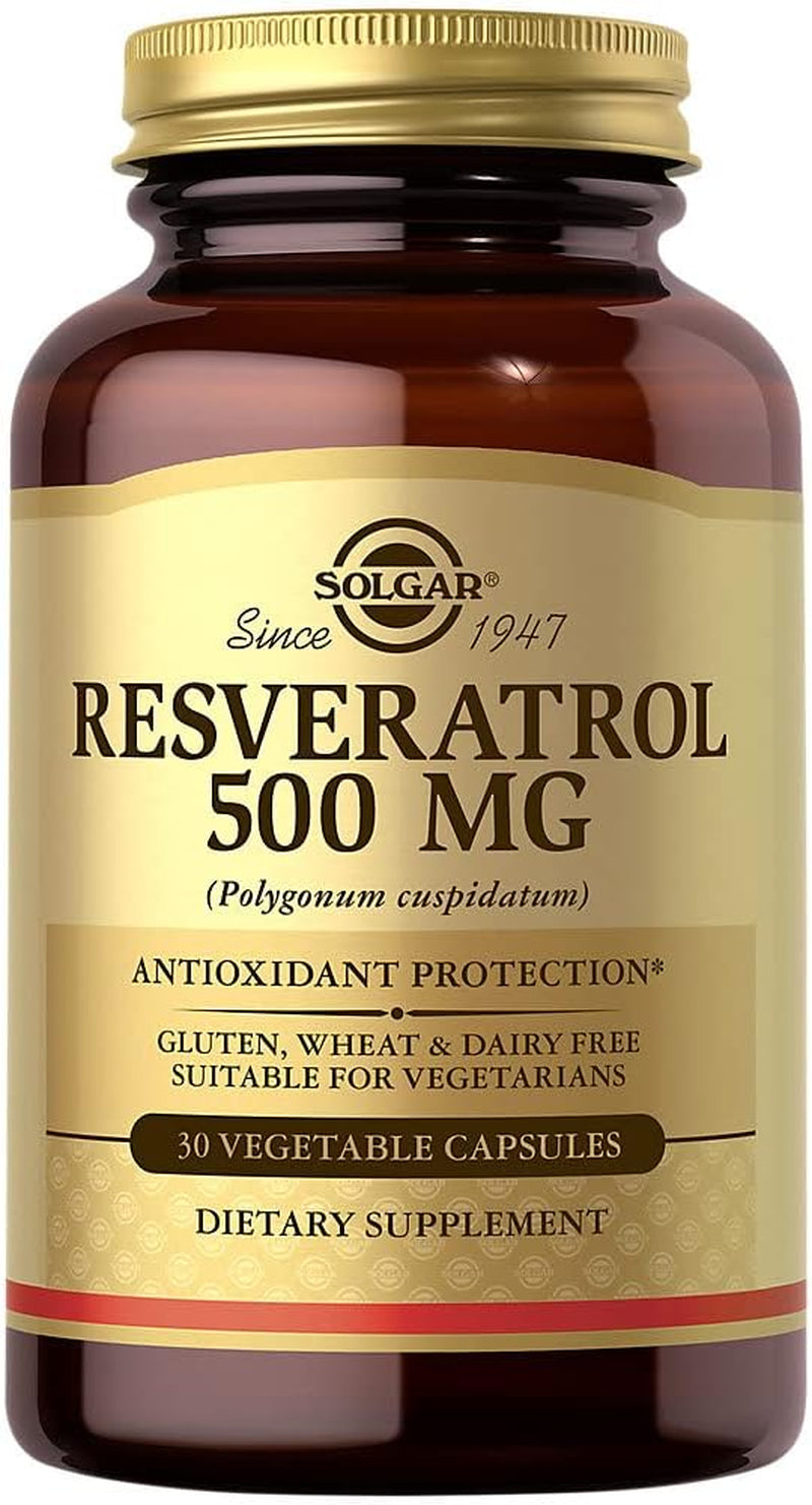 Solgar Resveratrol - Antioxidant - 500 MG (30 Vegetarian Capsules) 