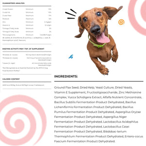 Dinovite Probiotic Supplement for Dogs - Omega 3 for Dogs - Hot Spot Relief - Skin & Coat Supplement for Dogs - 30 Day Supply (30 Day Supply, Medium Dogs (18-45 Lbs))