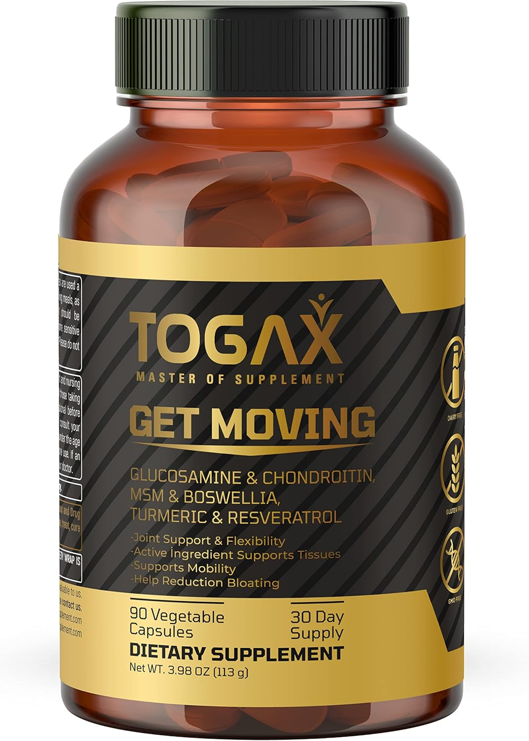 Glucosamine Chondroitin - Turmeric MSM Boswellia - Joint Support Supplement - Mobility Comfort Flexibility - Help with Inflammatory Response 