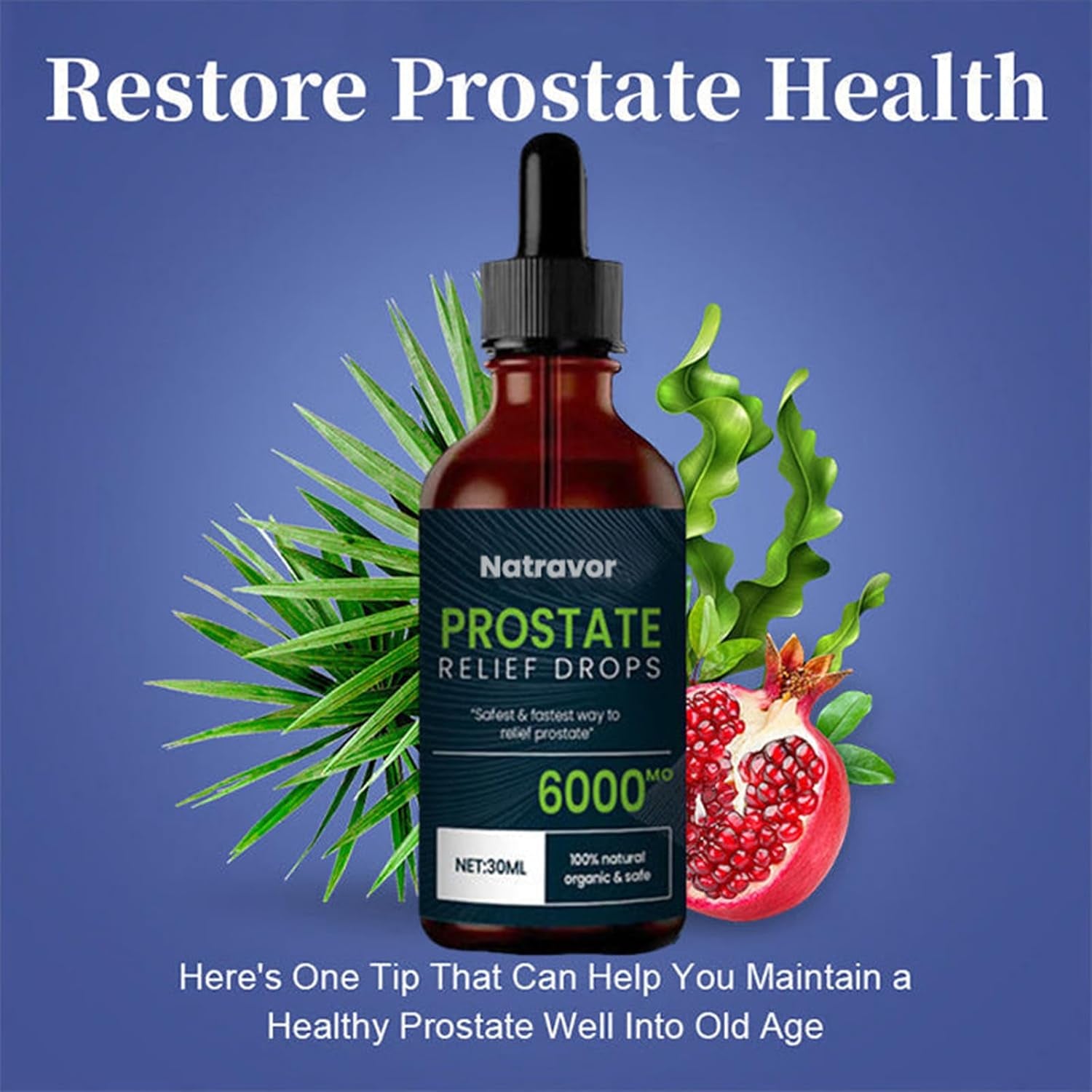 Natravor Prostate Treatment Drops, 2024 New Prostate Relief Drops for Men (4PCS)