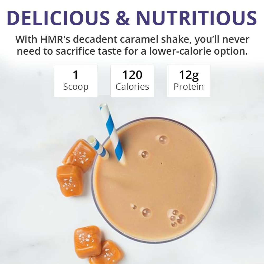120 Shake Meal Replacement Powder | Salted Caramel Shake Mix to Support Healthy Weight Loss | 12G of Protein | Nutritional Drink | Low Calorie Food | 12 Servings 