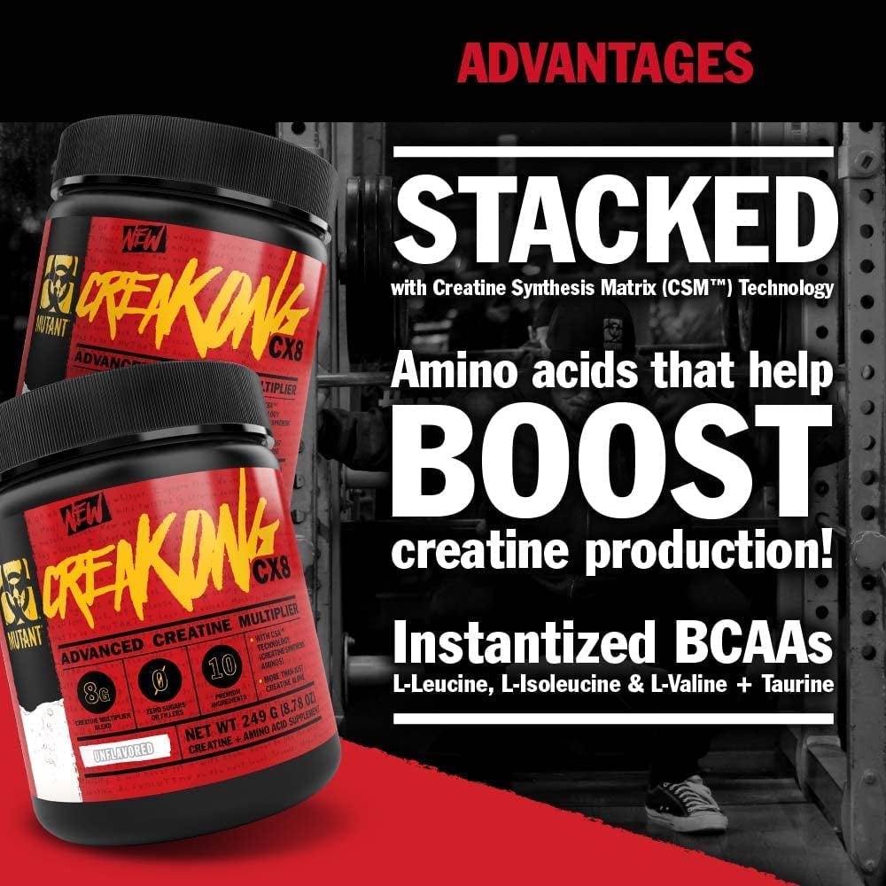 Mutant CREAKONG CX8 | Advanced Creatine Multiplier | Creatine + Amino Acid Supplement - 249 G | 30 Serving