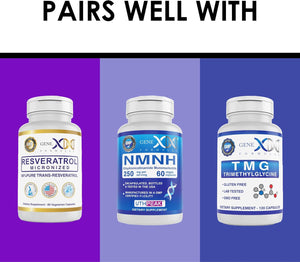 GENEX NR Nicotinamide Riboside 500Mg/Serving (120 Capsules) NAD+ Precursor for Healthy Aging - Gmp-Certified, Non-Gmo, Gluten-Free, Vegetarian (1 Pack) 