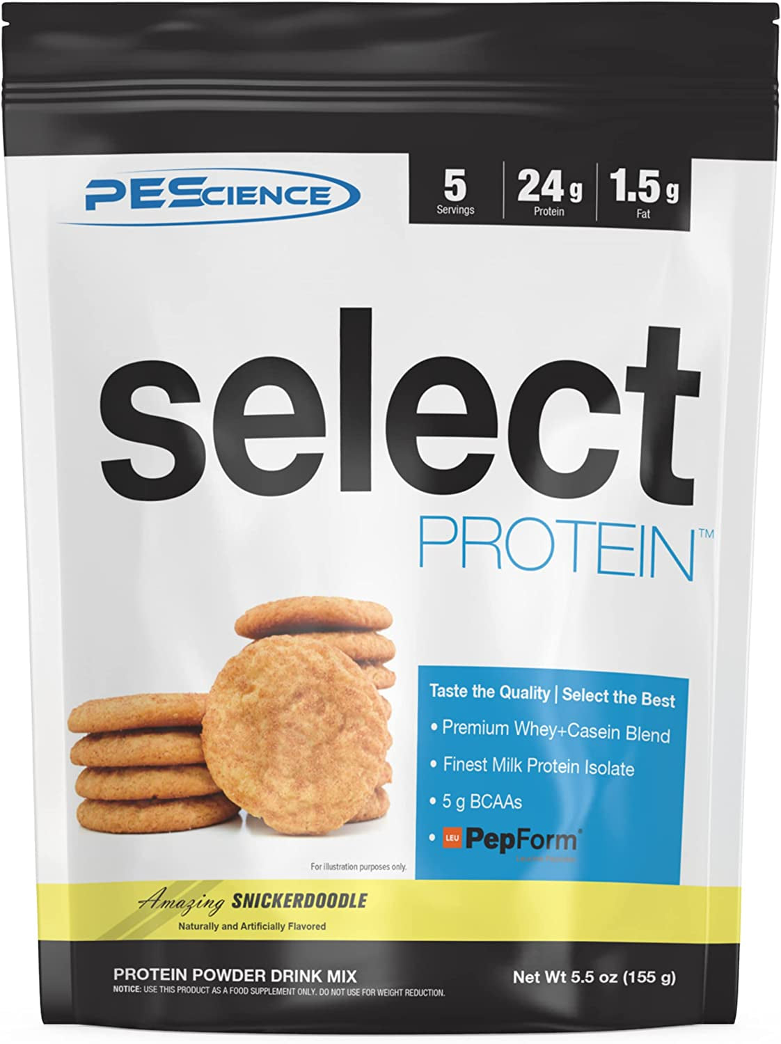 Pescience Select Low Carb Protein Powder, Snickerdoodle, 5 Serving, Keto Friendly and Gluten Free 
