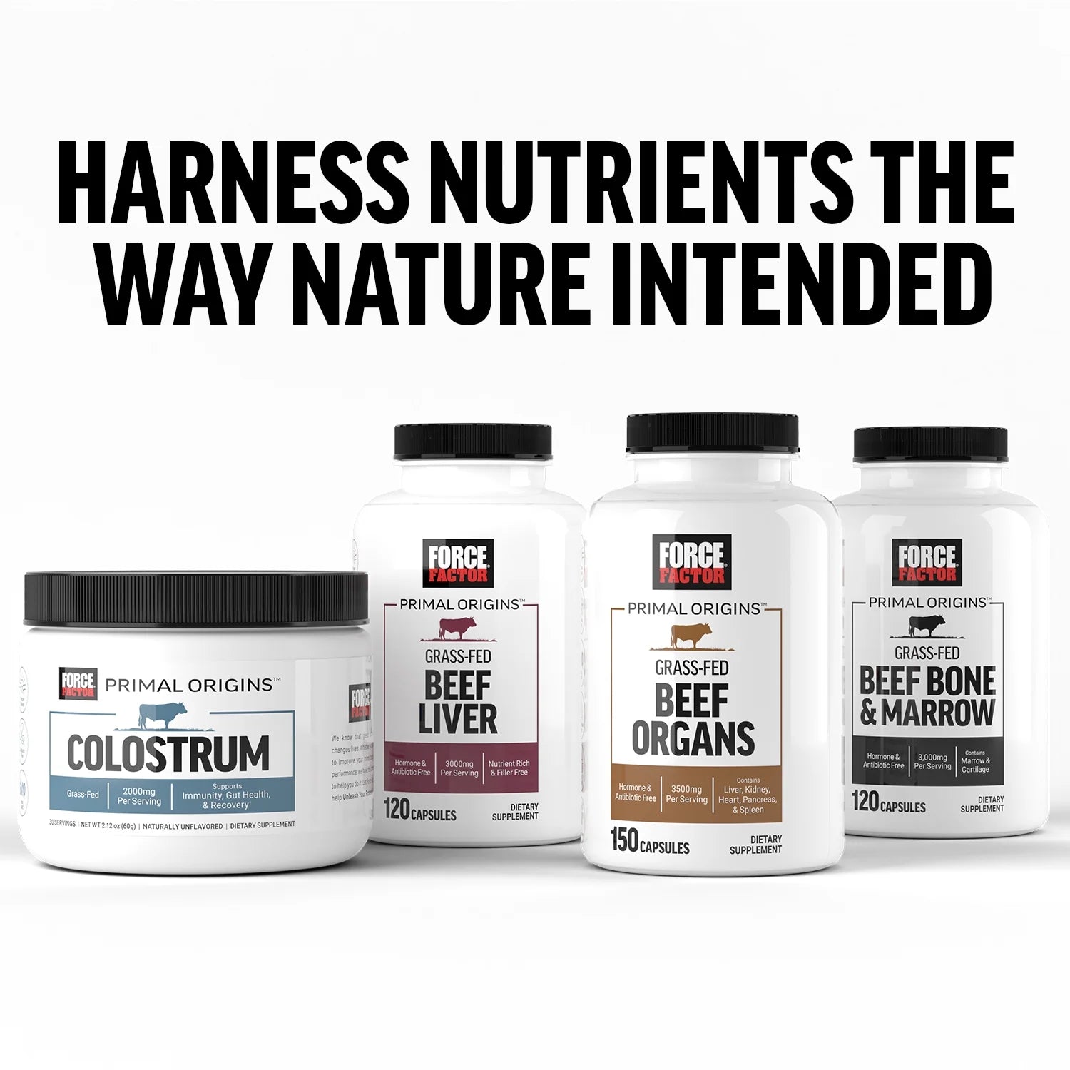 Primal Origins Beef Liver Capsules Made with Grass Fed Beef, Beef Organ Supplement, 120 Capsules