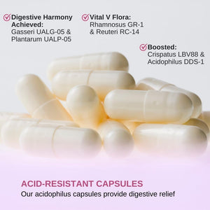 Lactobacillus Rhamnosus, Reuteri, Gasseri, Plantarum, Crispatus, Acidophilus Probiotics - 38 Billion CFU *USA Made & Tested* Vaginal Probiotics, Women Probiotic, Gut Health