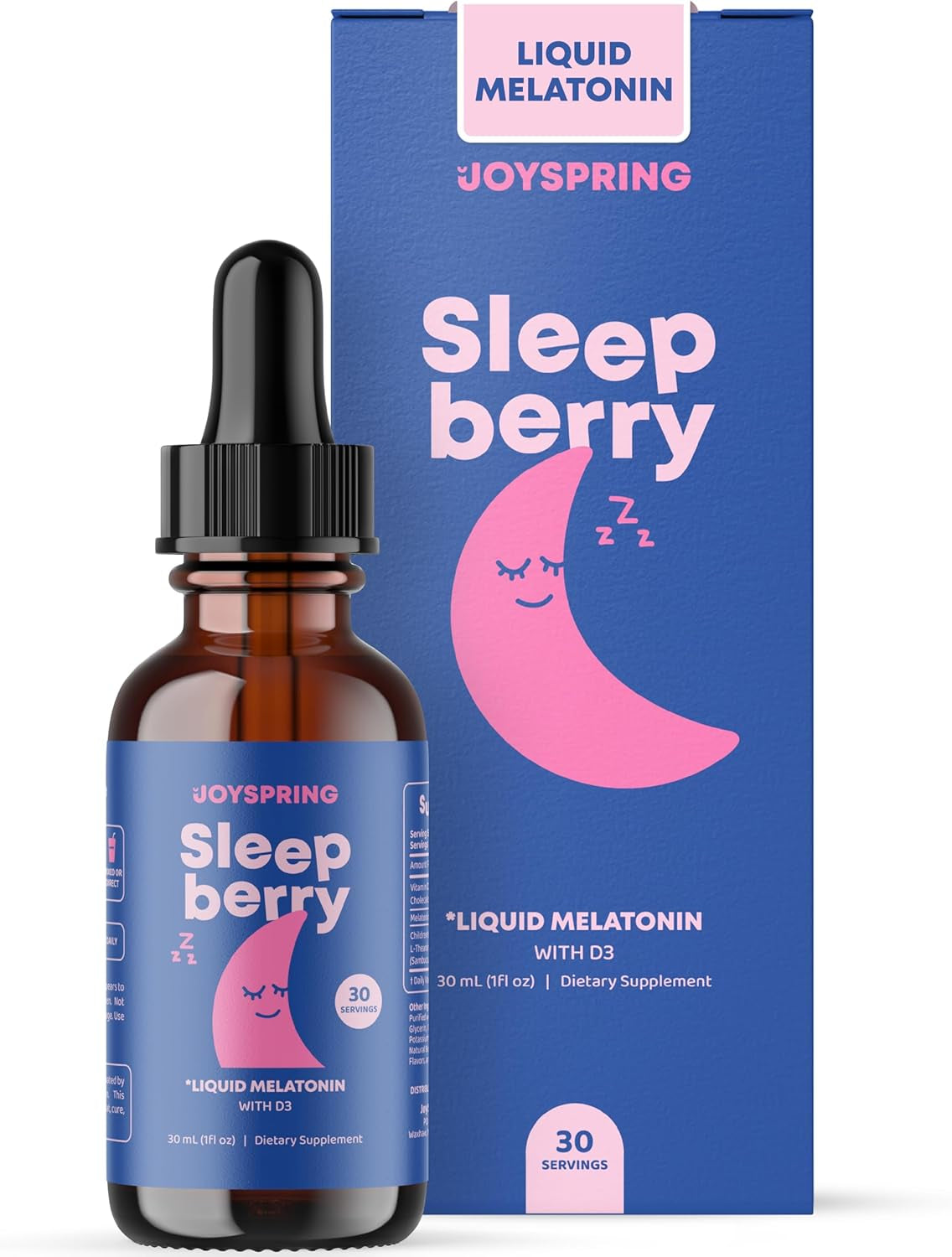 Joyspring Fiber & Melatonin Bundle with Naturally Sourced Kids Vitamins | Non-Alcoholic, Sugar-Free Liquid Drops Formula | Vegan & Vegetarian Liquid Drops and Gummies Supplement 