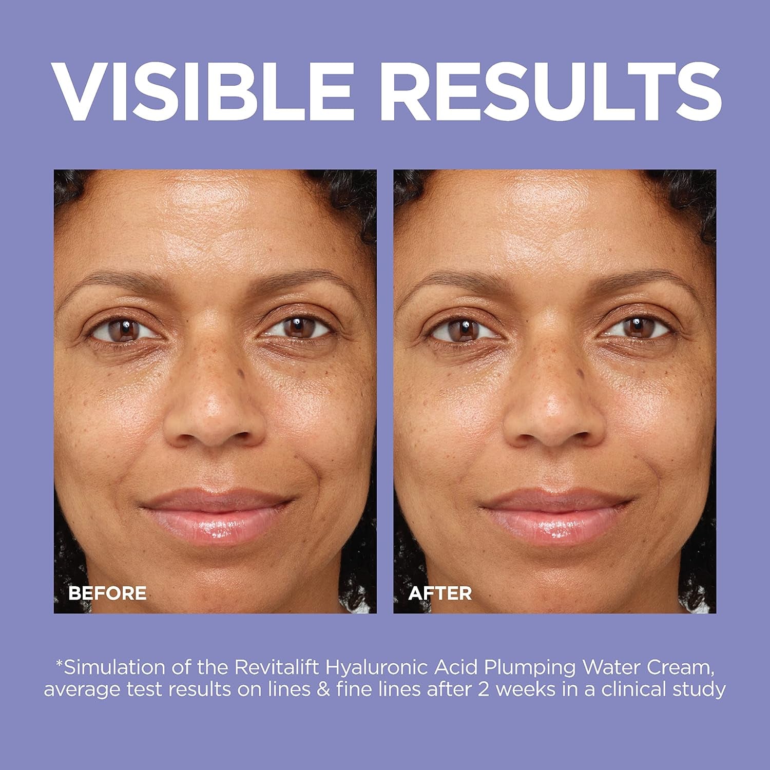 L'Oreal Paris Revitalift Moisturizer, Hyaluronic Acid Water Cream with Ceramides, Deeply Hydrating, Fragrance Free 1.7 Oz + Serum Sample