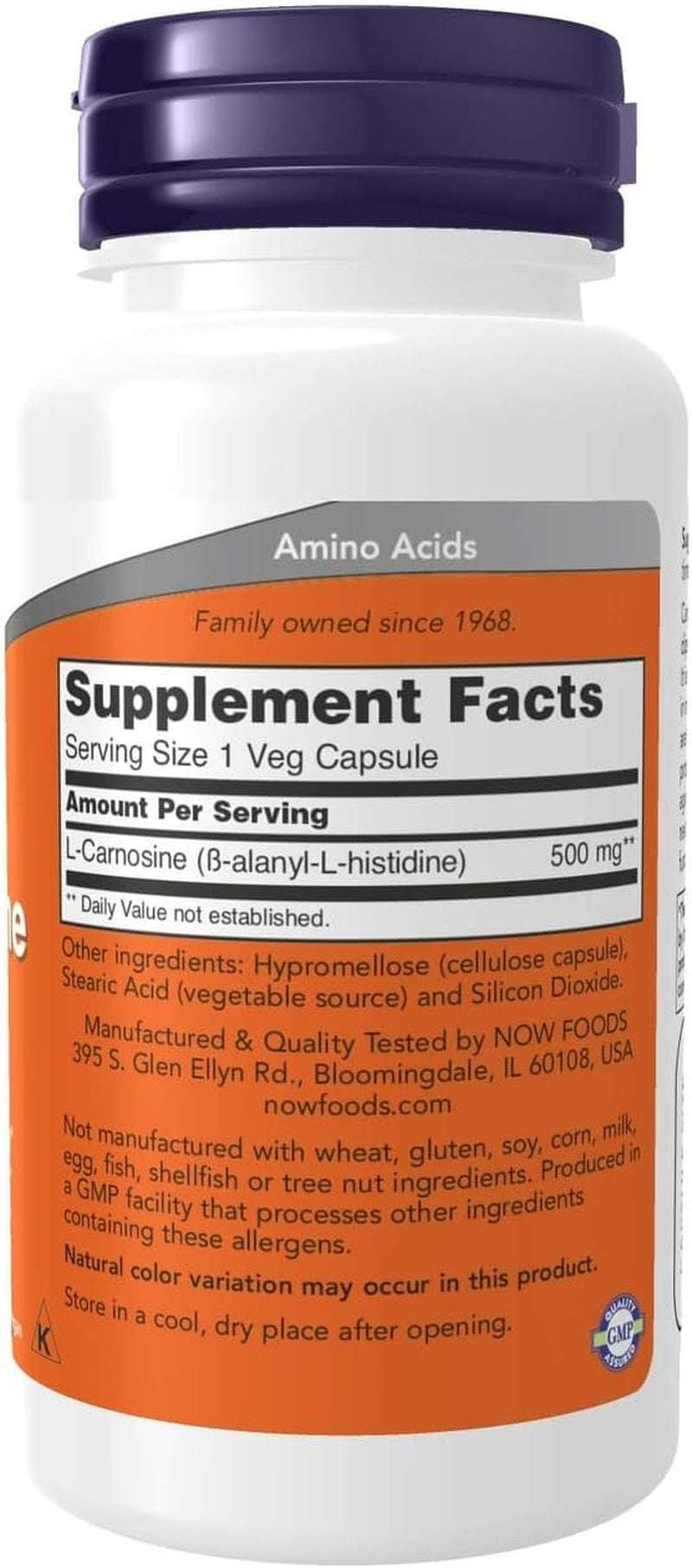 L-Carnosine 500Mg 100 Vegicaps (Pack of 2)