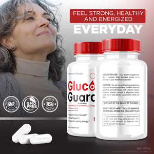 (3 Pack) Gluco Guard Capsules, Glucoguard Natural Blood Support Formula, Unique Health Supplement, Maximum Strength Pills to Maintain Stable Levels, Gluco Guardian Pro, Official Reviews (180 Capsules)