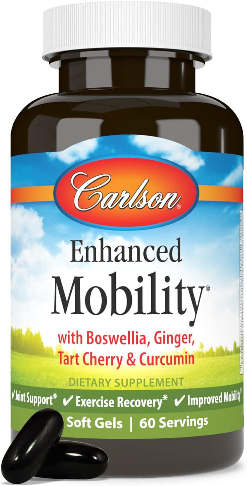 '- Enhanced Mobility, Botanical Joint Support, Boswellia, Tart Cherry, Curcumin, Ginger, 120 Softgels 