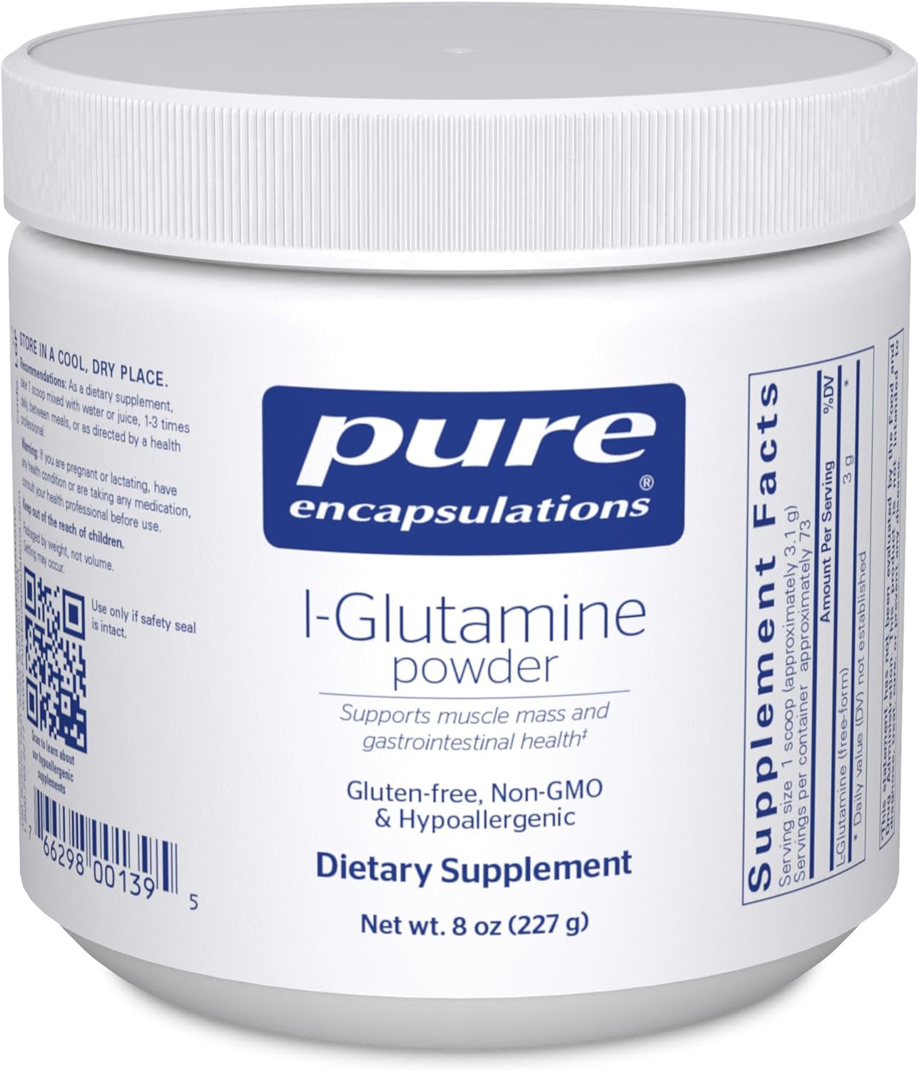 L-Glutamine Powder - Supplement for Immune and Digestive Support, Gut Health and Lining, Metabolism, and Muscle Support* - with Pure Free-Form L 