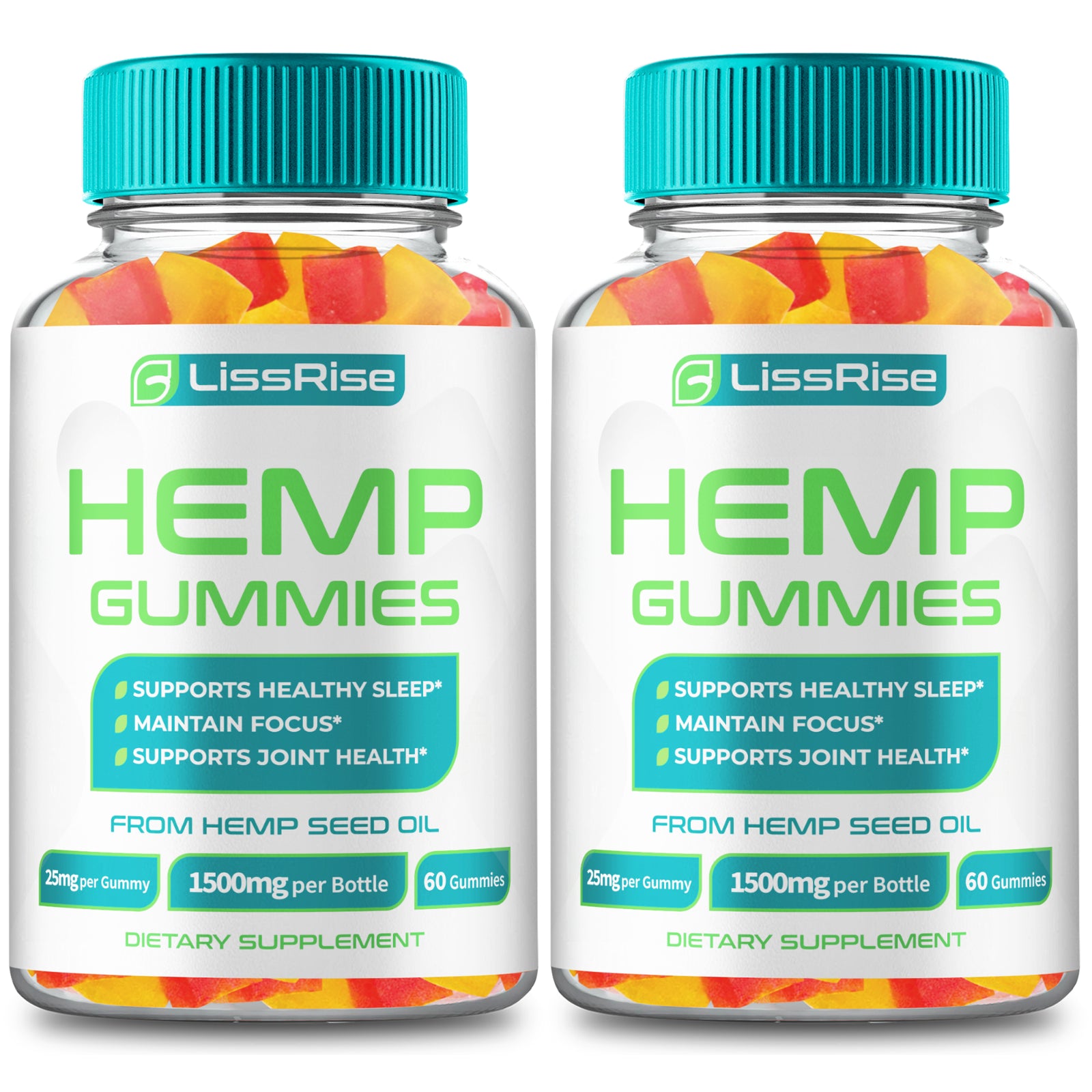 (2 Pack) Blissrise Gummies, All Natural Health & Overall Wellness, (120 Gummies)