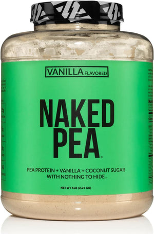 NAKED Pea - 5LB 100% Pea Protein Powder from North American Farms - Unflavored Vegan Pea Protein Isolate - Plant Protein Powder, Easy to Digest - 76 Servings 