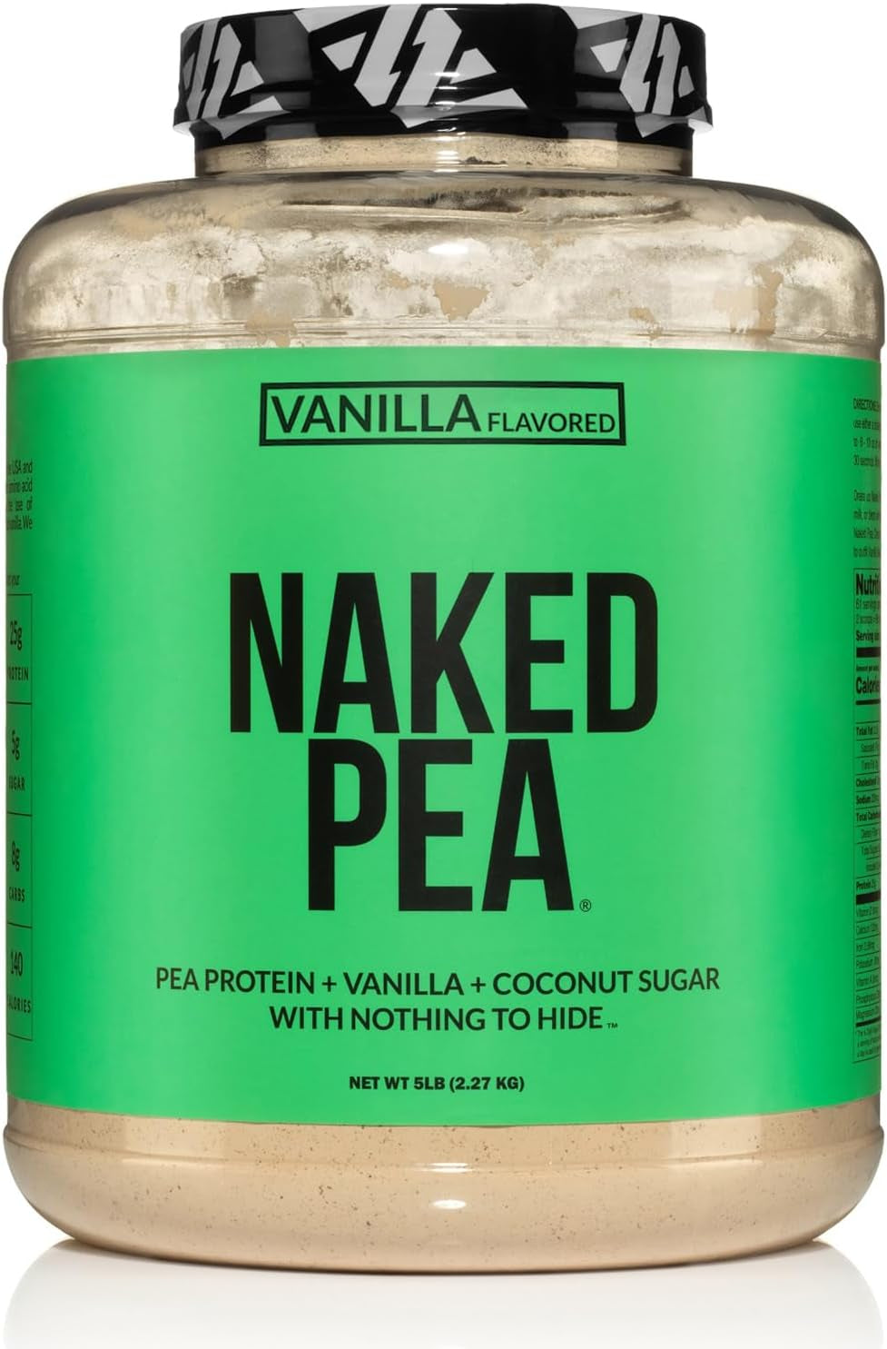 NAKED Pea - 5LB 100% Pea Protein Powder from North American Farms - Unflavored Vegan Pea Protein Isolate - Plant Protein Powder, Easy to Digest - 76 Servings 