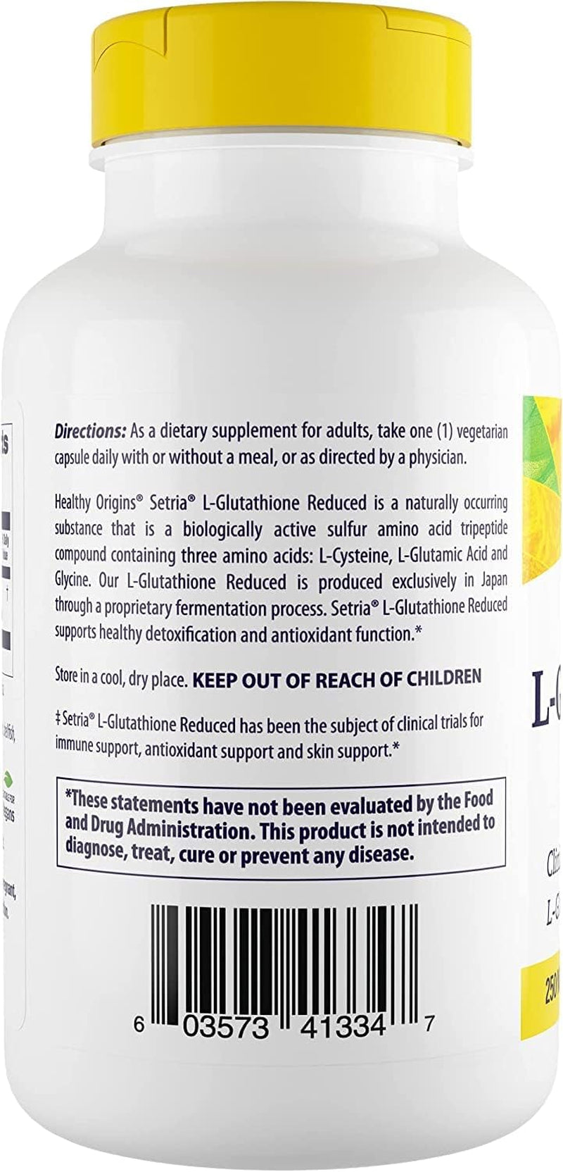 L-Glutathione (Setria) Reduced, 250 Mg - Immune Support Supplement - Collagen & Antioxidant Support - Gluten-Free Supplement - 150 Veggie Capsules