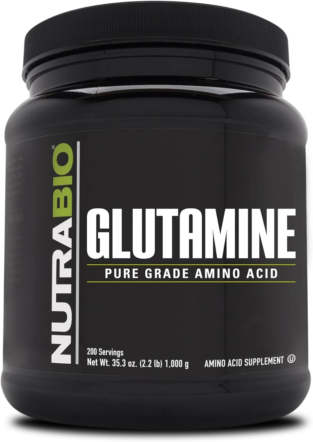 Nutrabio L-Glutamine Powder - Amino Acid - Pure Grade: Absolutely No Additives, Fillers or Excipients! - Muscle Recovery Supplement - (1000 Grams) 