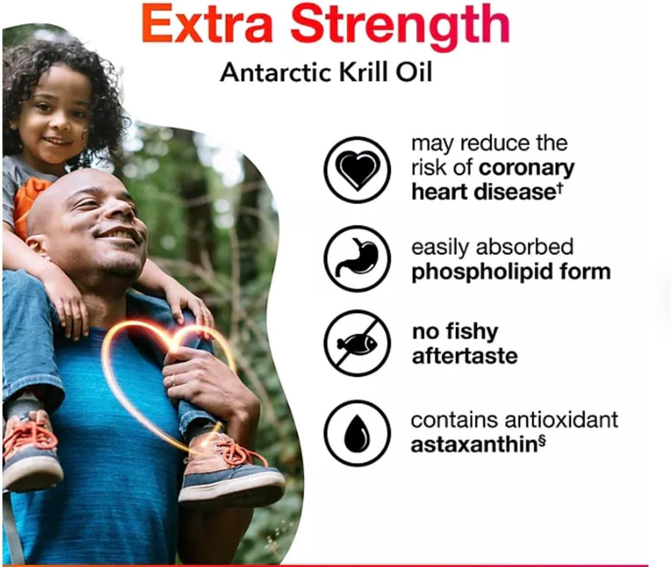 Member Extra-Strength Antarctic Pure Omega-3 Krill Oil, 500 Mg, with EPA, DHA, Astaxanthin Phopholipids, Supports Heart, Brain, Joint and Eye Health,160 Ct. Packaging May Vary,Include Pill Case