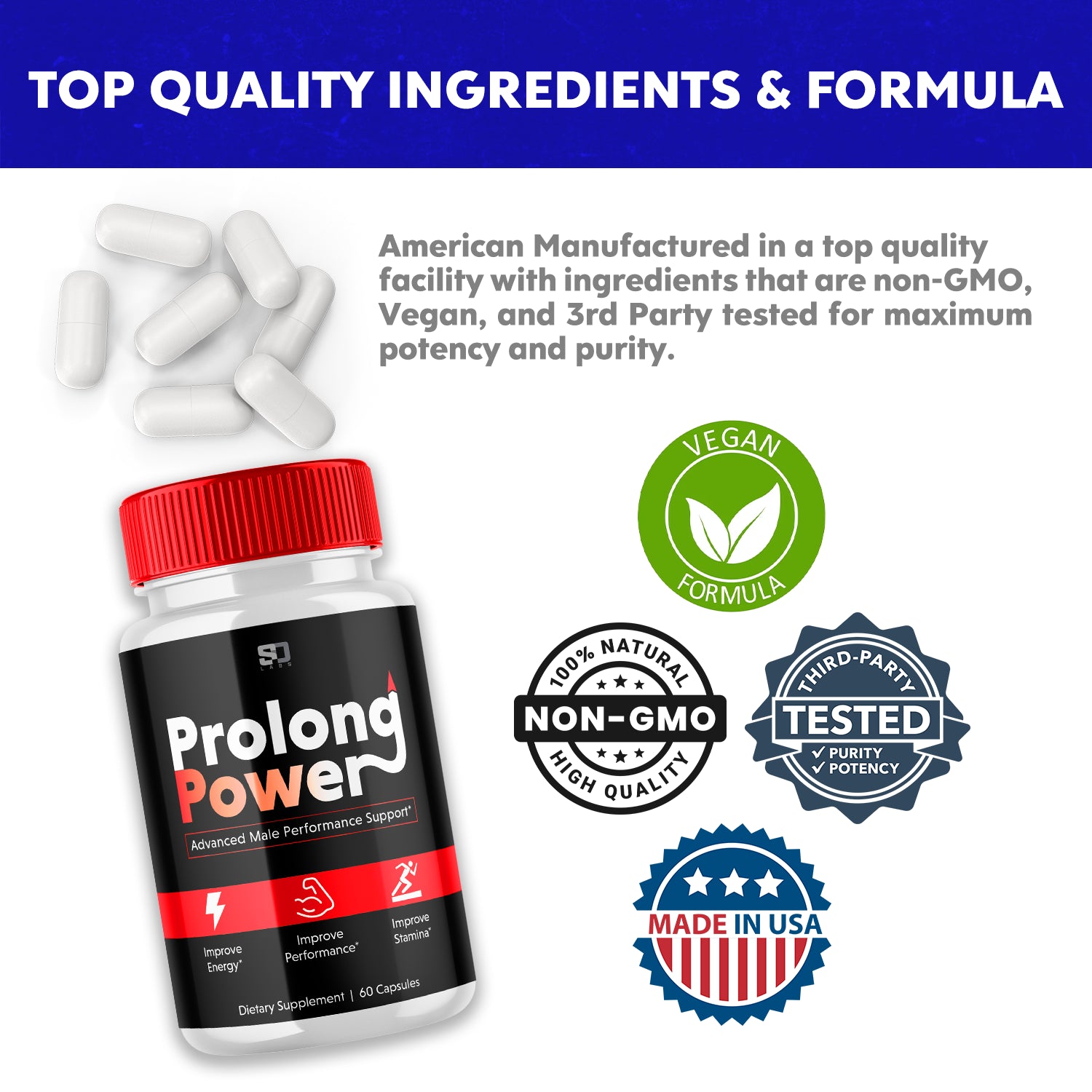 Prolong Power Capsules - Boost Male Vitality and Performance (2 Pack)