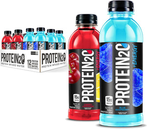 Protein2O 15G Whey Protein Infused Water plus Energy, Cherry Lemonade, 16.9 Oz Bottle (Pack of 12)