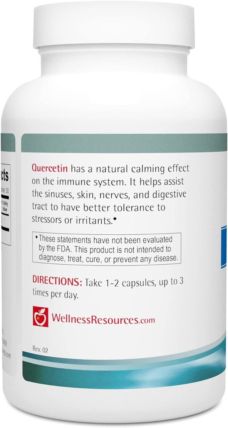 Wellness Resources Quercetin - Immune, Sinus and Allergy Support 1000Mg per Serving - (250 Caps/125 Servings) Vegan, Non-Gmo 