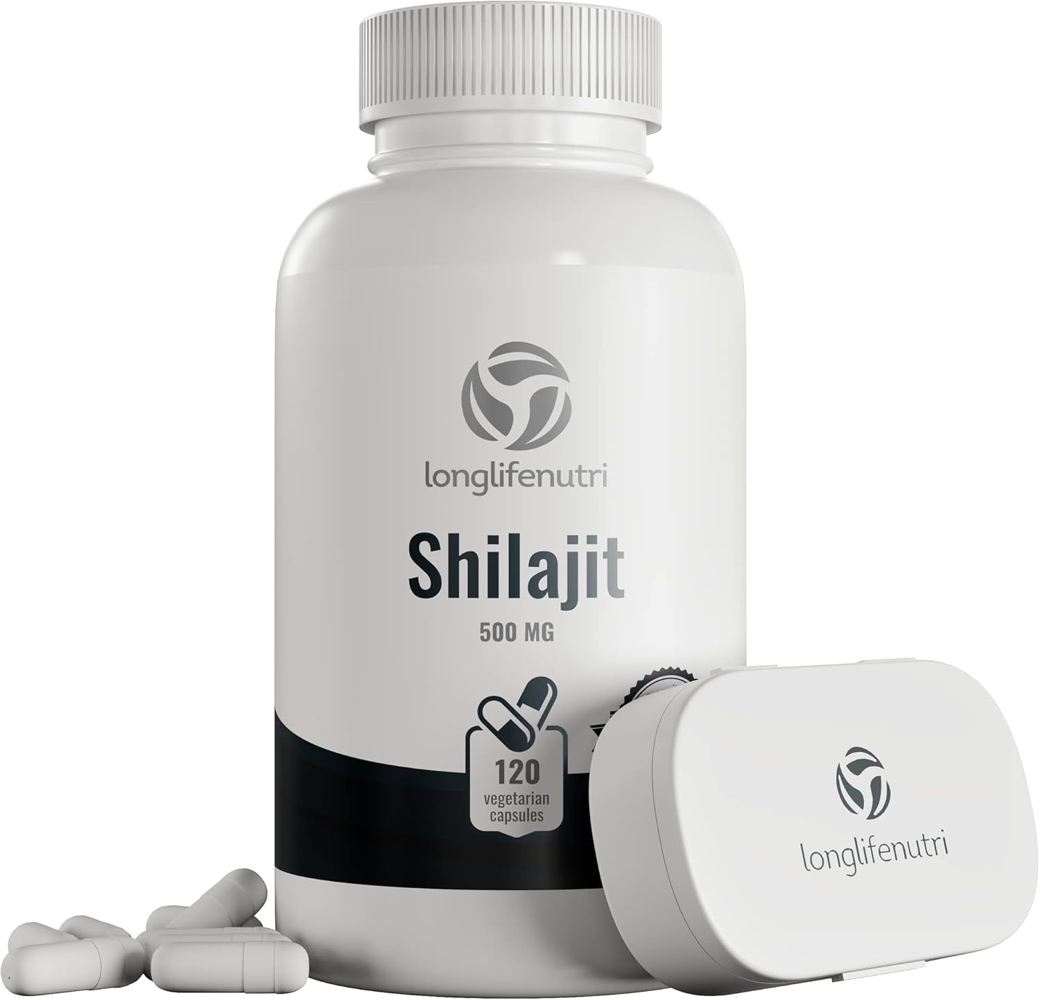 Shilajit Capsules 500Mg 120 Vegetarian Pills | Original Fulvic Acid Extract Supplement | Supports Energy Production and Mitochondrial Function | Natural Himalayan Pure Powder Complex | Ayurvedic Herb