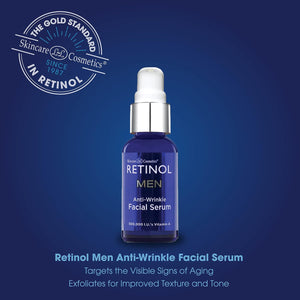 Retinol Men’S Anti-Wrinkle Facial Serum – the Original Retinol Anti-Aging Men’S Formula for Younger Looking Skin – Vitamin-Enriched to Smooth Fine Lines & Wrinkles, Improve Tone & Promote Firmness 