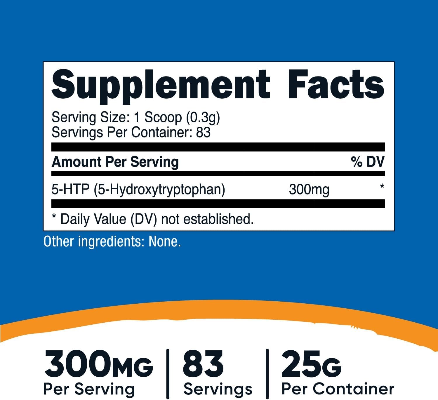 Nutricost 5-HTP Powder 25 Grams (300Mg per Serving) - Gluten Free & Non-Gmo, Pure 5-Htp 