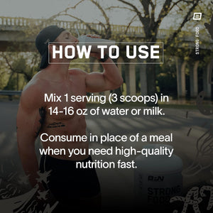 Bare Performance Nutrition, BPN Strong Food Complete Nutrition Meal Replacement, Cinnamon Roll