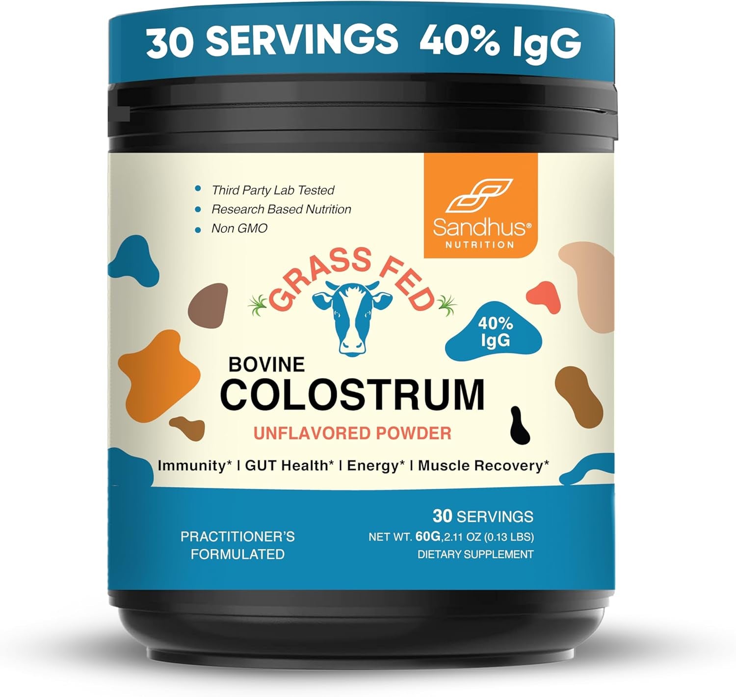 Sandhu'S Pure Bovine Colostrum Powder Supplement for Humans 30 Servings & Beet Root Powder with Bioperine Capsules| Supports Immune, Gut, Muscle and Heart Health, Energy Level| Non-Gmo | Made in USA 