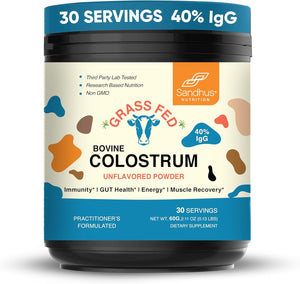 Sandhu'S Pure Bovine Colostrum Powder Supplement for Humans 30 Servings & Beet Root Powder with Bioperine Capsules| Supports Immune, Gut, Muscle and Heart Health, Energy Level| Non-Gmo | Made in USA 
