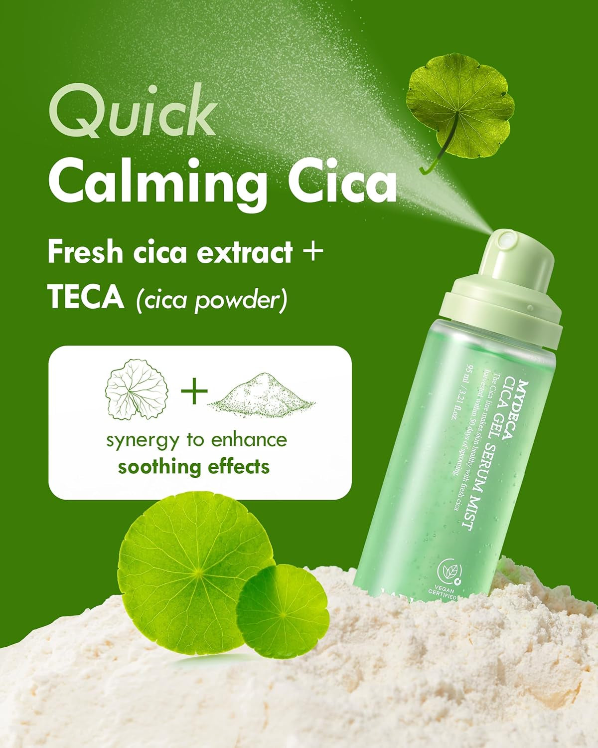 LABIOTTE Mydeca Cica Gel Serum Mist | Face Serum Spray Gel Moisturizer W/Centella Asiatica | Korean Skincare Hydrating Face Mist | Centella Moisturizer Glow Serum Facial Spray (Pack of 1, 3.21 Fl Oz)