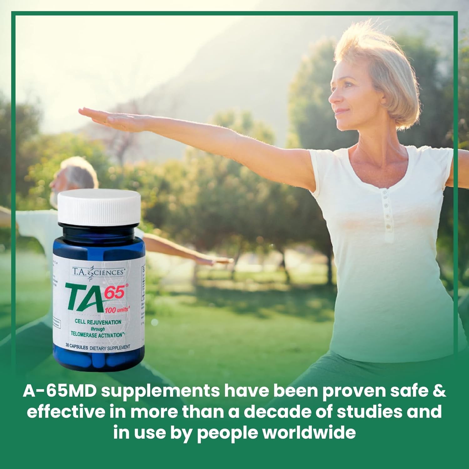 | TA-65 Telomerase Activation | Anti-Aging & Immunity Boost with Cell Rejuvenation | 30 Capsules 