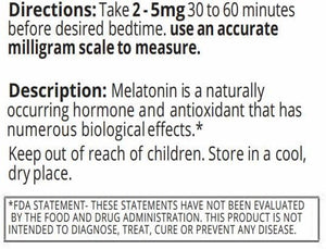 Melatonin | Natural Sleep Aid Bulk Powder | Custom Dose 2Mg - 5Mg Replace Capsules (40G - 20,000 Doses)