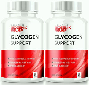 (2 Pack) Biogenix Relief Glycogen Support Pills for Optimal Glycemic Control 