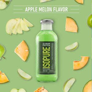 Isopure Zero Carb 32G Protein Ready-To-Drink, Whey Protein Isolate, Apple Melon, 16 Fl Oz (12 Bottles)