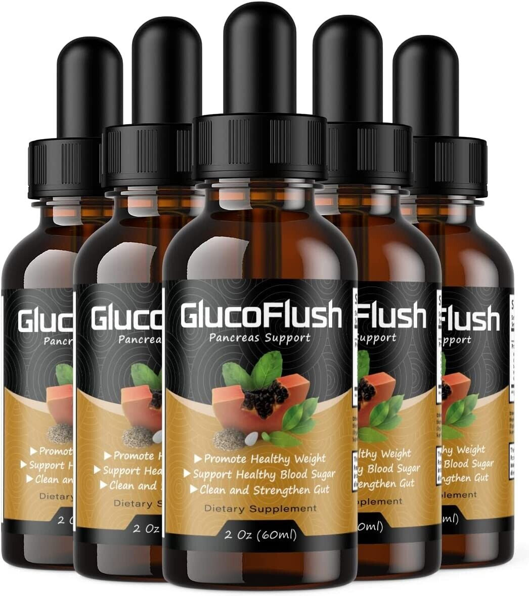 Glucoflush Pancreas Support - Glucoflush Pancrease Support Drops (5 Pack) 