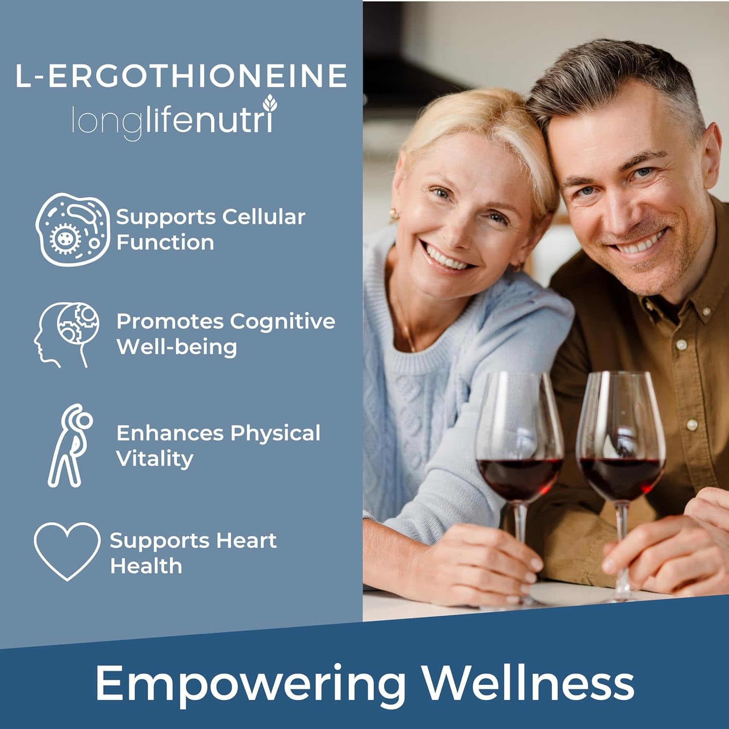 L-Ergothioneine 25Mg - 120 Vegetarian Capsules, 4-Month Supply, Natural Antioxidant & Plant-Based Supplement for Wellness Routine, Lab Tested, Made in USA