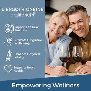 L-Ergothioneine 25Mg - 120 Vegetarian Capsules, 4-Month Supply, Natural Antioxidant & Plant-Based Supplement for Wellness Routine, Lab Tested, Made in USA