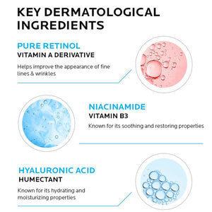 La Roche-Posay Pure Retinol Face Serum with Vitamin B3. anti Aging Face Serum for Lines, Wrinkles & Premature Sun Damage to Resurface & Hydrate. Suitable for Sensitive Skin, 1.0 Fl. Oz 