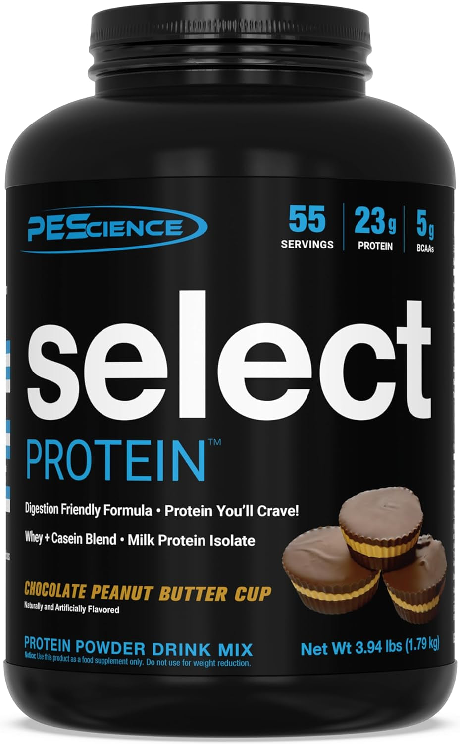 Pescience Select Low Carb Protein Powder, Chocolate Peanut Butter Cup, 55 Serving, Keto Friendly and Gluten Free (Packaging May Vary)