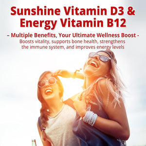 NEVISS Melatonin, Vitamin D3 + Vitamin B12 Gummies